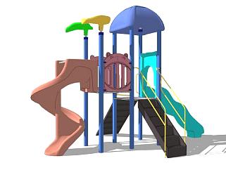 儿童游乐滑梯设施sketchup模型下载_sketchup草图大师SKP模型