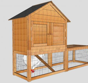 鸡窝鸡舍鸡笼SU模型下载_sketchup草图大师SKP模型