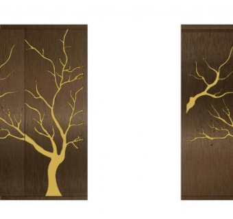 铁锈板树纹耐候钢板SU模型下载_sketchup草图大师SKP模型