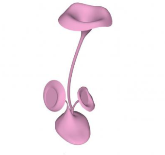 喇叭花雕塑SU模型下载_sketchup草图大师SKP模型