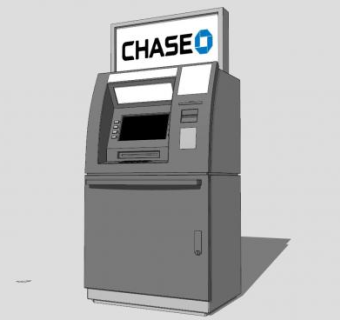 ATM自动取款机SU模型下载_sketchup草图大师SKP模型