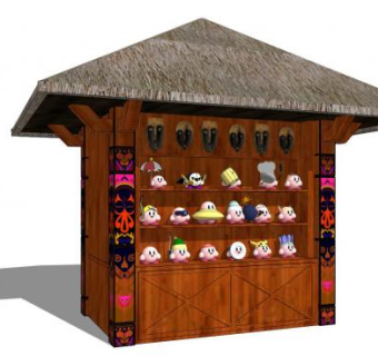 中式贩售亭SU模型下载_sketchup草图大师SKP模型