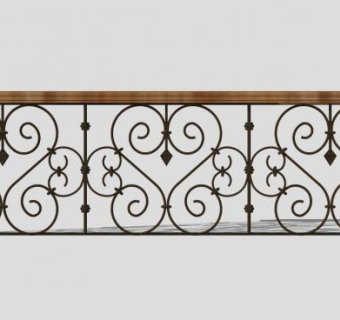 好看铁艺围栏护栏栏杆SU模型下载_sketchup草图大师SKP模型