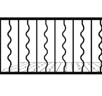 简单铁艺围栏护栏栏杆SU模型下载_sketchup草图大师SKP模型