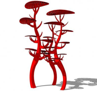 创意雕塑莲藕SU模型下载_sketchup草图大师SKP模型