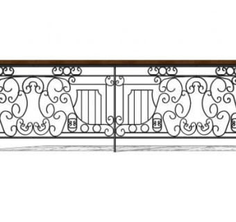 铁艺的栏杆SU模型下载_sketchup草图大师SKP模型