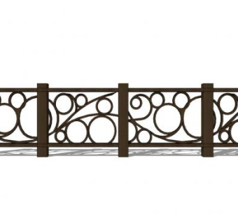 铁艺栏杆sketchup模型下载_sketchup草图大师SKP模型