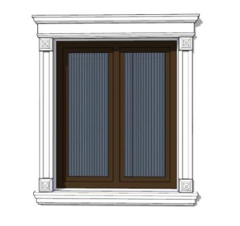 欧式窗户SU模型下载_sketchup草图大师SKP模型