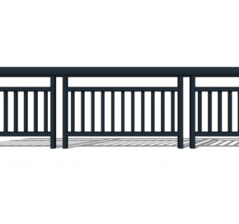 现代欧式铁艺围栏SU模型下载_sketchup草图大师SKP模型