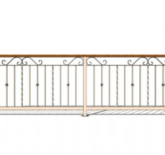 铁艺围栏护栏花纹栏杆SU模型下载_sketchup草图大师SKP模型