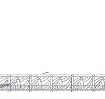 铁艺围栏护栏栏杆灯SU模型下载_sketchup草图大师SKP模型