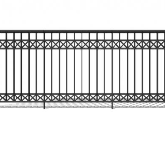 铁艺围栏栏杆SU模型下载_sketchup草图大师SKP模型