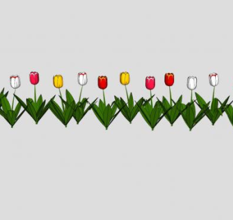 郁金香花卉SU模型下载_sketchup草图大师SKP模型