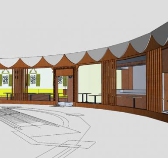快餐厅设计SU模型下载_sketchup草图大师SKP模型
