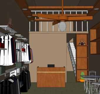 服装店SU模型下载_sketchup草图大师SKP模型