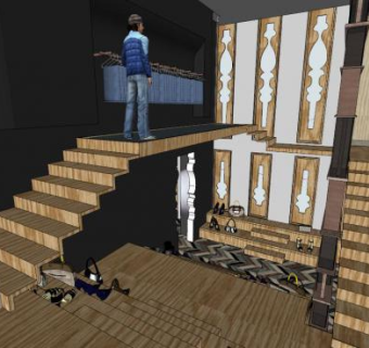 服装店设计SU模型下载_sketchup草图大师SKP模型