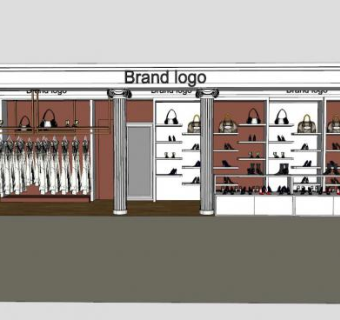 服装店鞋子店手袋店SU模型下载_sketchup草图大师SKP模型