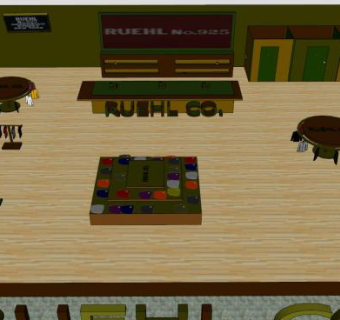 绿色服装店SU模型下载_sketchup草图大师SKP模型