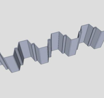 冷弯型钢板桩SU模型_su模型下载 草图大师模型_SKP模型