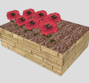 鲜花花箱花盆SU模型下载_sketchup草图大师SKP模型