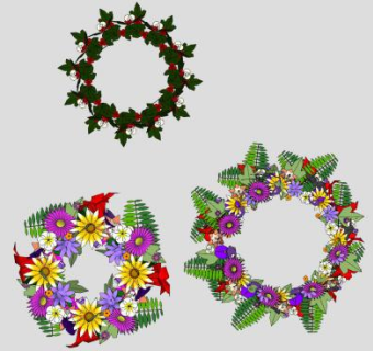 花的花环SU模型下载_sketchup草图大师SKP模型