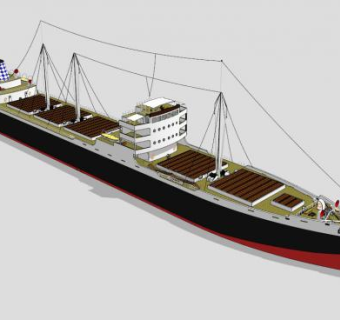 大型货船sketchup模型下载_sketchup草图大师SKP模型