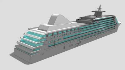 大型游轮SU模型下载_sketchup草图大师SKP模型