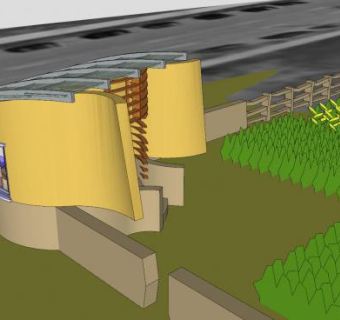 都市花园读书亭SU模型下载_sketchup草图大师SKP模型