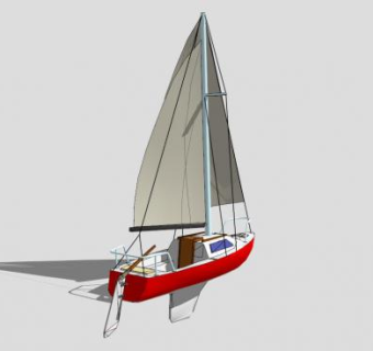 帆船船只SU模型下载_sketchup草图大师SKP模型