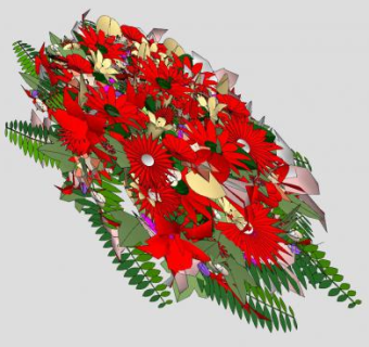 棺材的花圈SU模型下载_sketchup草图大师SKP模型