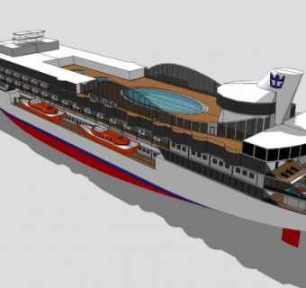 豪华游轮sketchup模型下载_sketchup草图大师SKP模型