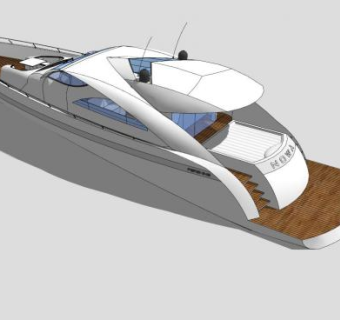 豪华游艇快艇SU模型下载_sketchup草图大师SKP模型
