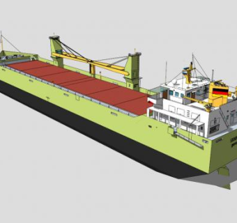 货船SU模型下载_sketchup草图大师SKP模型