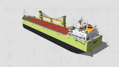 货船SU模型下载_sketchup草图大师SKP模型