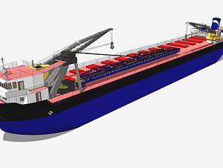 货轮货船SU模型下载_sketchup草图大师SKP模型