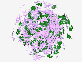 紫色<em>地被植物</em>SU模型下载_sketchup草图大师SKP模型