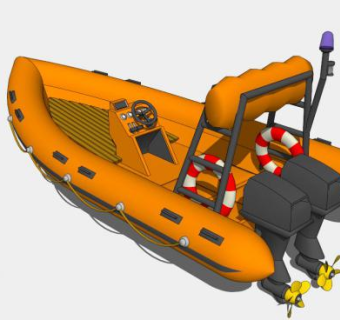 快艇快船SU模型下载_sketchup草图大师SKP模型