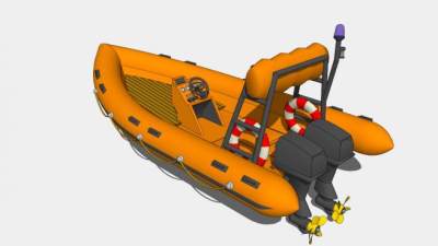 快艇快船SU模型下载_sketchup草图大师SKP模型