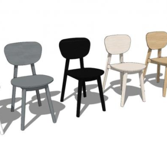 儿童木椅子凳子sketchup模型下载_sketchup草图大师SKP模型