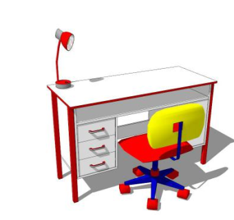 儿童书桌椅子sketchup模型下载_sketchup草图大师SKP模型