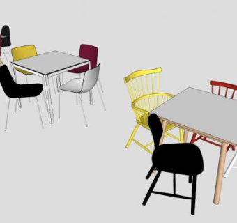 现代简单儿童桌椅sketchup模型下载_sketchup草图大师SKP模型