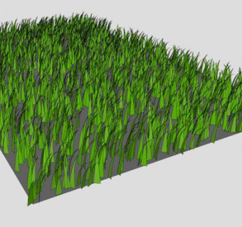 3D青草地SU模型下载_sketchup草图大师SKP模型