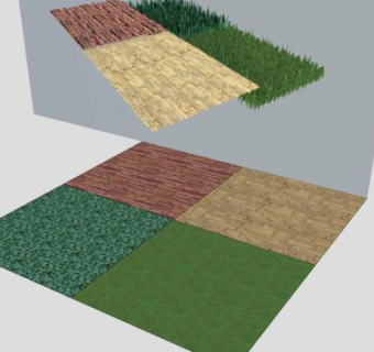 草坪草地SU模型下载_sketchup草图大师SKP模型