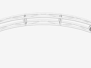 道路摆设半弧形钢铁架sketchup模型下载_sketchup草图大师SKP模型