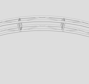 道路摆设半弧形钢铁架sketchup模型下载_sketchup草图大师SKP模型