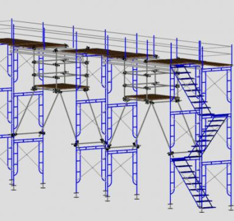 建筑外脚手架SKP模型下载_sketchup草图大师SKP模型