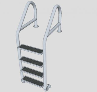 游泳池爬梯SU模型下载_sketchup草图大师SKP模型