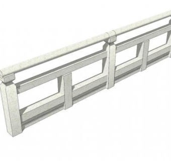 大理石的栏杆SU模型下载_sketchup草图大师SKP模型