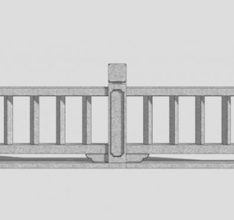 中式栏杆sketchup模型下载_sketchup草图大师SKP模型