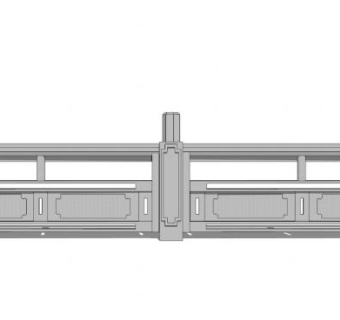 中式栏杆扶手石栏杆SU模型下载_sketchup草图大师SKP模型
